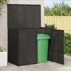 vidaXL Box Garbage Bin Box 2 pcs Black 130 x 80 x 115 cm Polyethylene