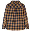 Kids' Plaid Shirt Cognac and Blue 116