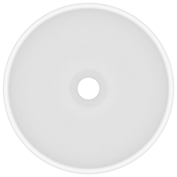 vidaXL Luxury Bathroom Basin Round Matt White 32.5x14 cm Ceramic