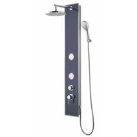 SCHÜTTE Glass Shower Panel with Single Lever Mixer GLASDUSCHPANEEL Anthracite