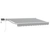 vidaXL Manual Awning Frame with LEDs Anthracite and White 3 x 2.5 m