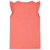 Kids' T-shirt with Ruffle Sleeves Coral 92
