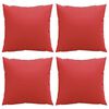 vidaXL Sofa Cushions 4 pcs Red 60x60 cm Fabric