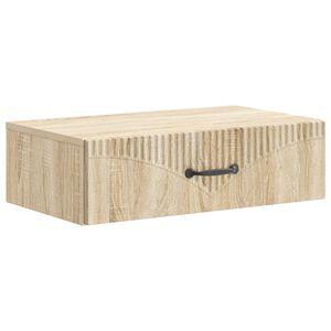 vidaXL Wall-Mounted Side Table Sonoma Oak 59 x 34.5 x 17 cm