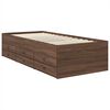 vidaXL Daybed Manual Brown Oak and Black 90 x 200 cm Engineered Wood