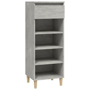 vidaXL Shoe Cabinet Concrete Grey 40x36x105 cm Engineered Wood