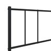 vidaXL Metal Bed Frame without Mattress with Headboard Black 100x190cm