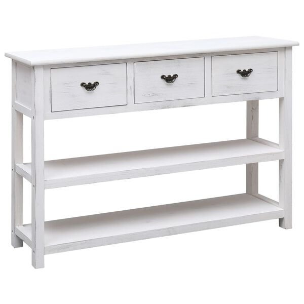 vidaXL Sideboard Antique White 115x30x76 cm Wood