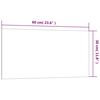 vidaXL Wall-mounted Magnetic Board White 60x30 cm Tempered Glass
