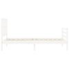 vidaXL Bed Frame without Mattress White 100x200 cm Solid Wood