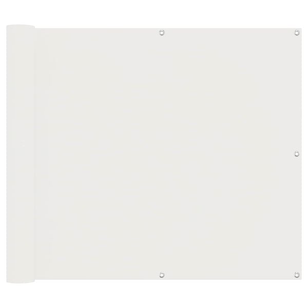 vidaXL Balcony Screen White 100 x 500 cm Oxford Fabric