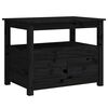 vidaXL Coffee Table | Black | Solid pine wood | Medium | Coffee Table