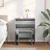 vidaXL Dressing Table and Stool Grey Sonoma 60x40x113.5 cm