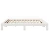 vidaXL Bed Frame without Mattress White 200x200 cm Solid Wood Pine