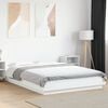 vidaXL Bed Frame with LED Lights without Mattress White 135x190cm