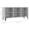 vidaXL TV Cabinet with Metal Legs Concrete Grey 103.5x30x50 cm