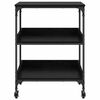 vidaXL Kitchen Trolley Black Oak 60 x 41 x 80.5 cm Engineered Wood