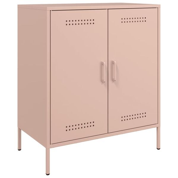 vidaXL Sideboard Pink 68x39x79 cm Steel