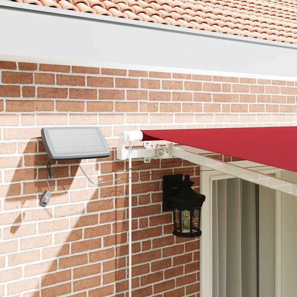 vidaXL Retractable Awning Manual Red 400 x 300 cm Fabric and Steel