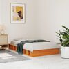 vidaXL Bed Frame without Mattress Wax Brown 75x190 cm Small Single Solid Wood Pine