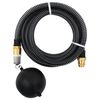 vidaXL Suction Hose with Brass Connectors Black 1.1" 10 m PVC