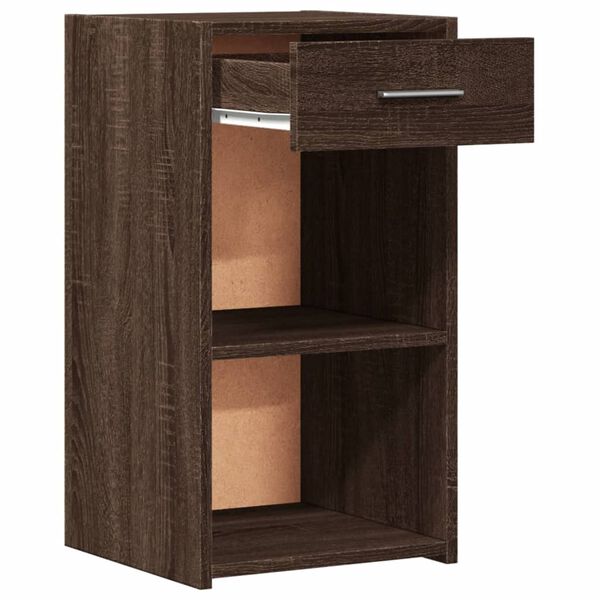 vidaXL Bedside Cabinet Brown Oak 35x34x65 cm Engineered Wood