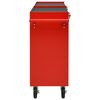 vidaXL Tool Trolley with 14 Drawers Steel Red