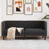 vidaXL Sofa Black 174 x 74.5 x 70.5 cm PVC