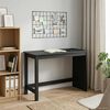 vidaXL Desk Black 112 x 50 x 75 cm Solid Pine Wood