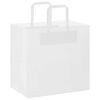 vidaXL Paper Bags 50 pcs with Handles White 26x17x25 cm