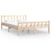 vidaXL Bed Frame | Natural Wood | Solid Pine Wood | King Size | Bed Frame