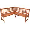 vidaXL Garden Corner Bench 150 cm Solid Acacia Wood