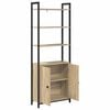 vidaXL Book Cabinet Sonoma Oak 60 x 24 x 161 cm Engineered Wood