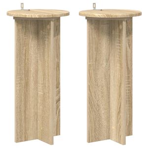 vidaXL Plant Stand 2 pcs Sonoma Oak 29.5 x 29.5 x 60 cm