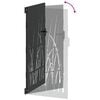 vidaXL Garden Gate with Lock Black 85 x 180 cm Powder-coated steel