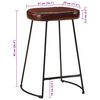 vidaXL Bar Stools 2 pcs Dark Brown 41x29x62 cm