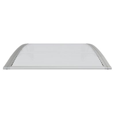 vidaXL Door Canopy Grey and Transparent 100x75 cm Polycarbonate