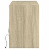vidaXL TV Wall Cabinet with LED Lights Sonoma Oak 130x31x45 cm