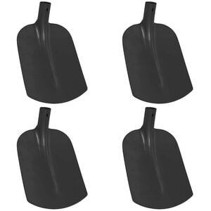 vidaXL Shovel Head 4 pcs Black 34.5 x 24 cm Powder-Coated Steel