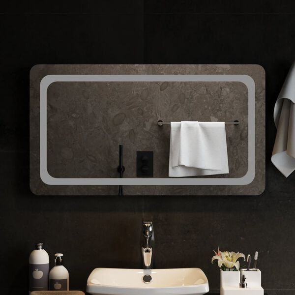 vidaXL LED Bathroom Mirror 90x50 cm