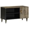 vidaXL TV Cabinet Light Grey 80x31.5x46 cm Solid Wood Mango