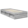 vidaXL Bed Frame Grey Sonoma 90 x 200 cm Solid Pine Wood