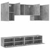 vidaXL 5 Piece TV Wall Units Concrete Grey Engineered Wood