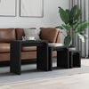 vidaXL Nesting Coffee Tables 3 pcs Black Engineered Wood