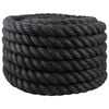 vidaXL Jute Rope 400 mm 10 m Black 100% Tossa jute