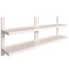 vidaXL 2-Tier Floating Wall Shelves 2 pcs Stainless Steel 200x30 cm