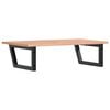 vidaXL Basin Shelf Wall Mounted Steel and Solid Wood Oak