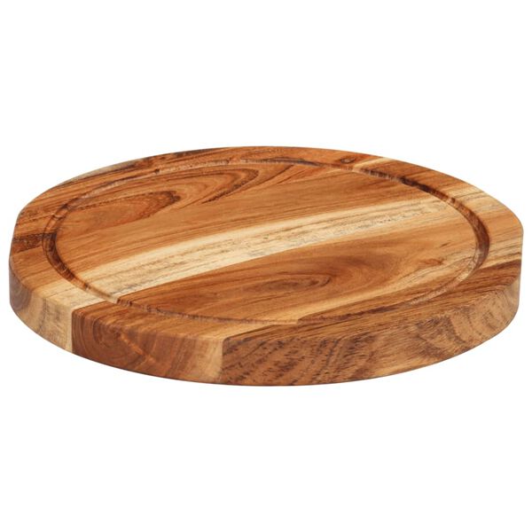 vidaXL Chopping Board &Oslash;25x2.5 cm Solid Wood Acacia