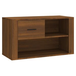 vidaXL Shoe Cabinet Brown Oak 80x35x45 cm Engineered Wood