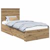 vidaXL Bed Frame with Drawer Artisan Oak 90 x 190 cm Engineered Wood